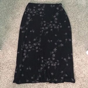 Button down floral flowy skirt